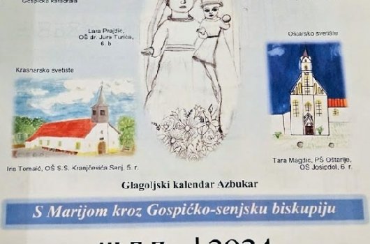 Glagoljski kalendar „S Marijom kroz Gospićko-senjsku biskupiju“