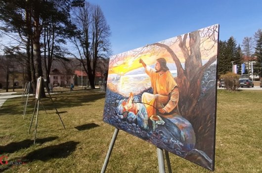 Ususret Uskrsu - izložba slika u gradskom parku